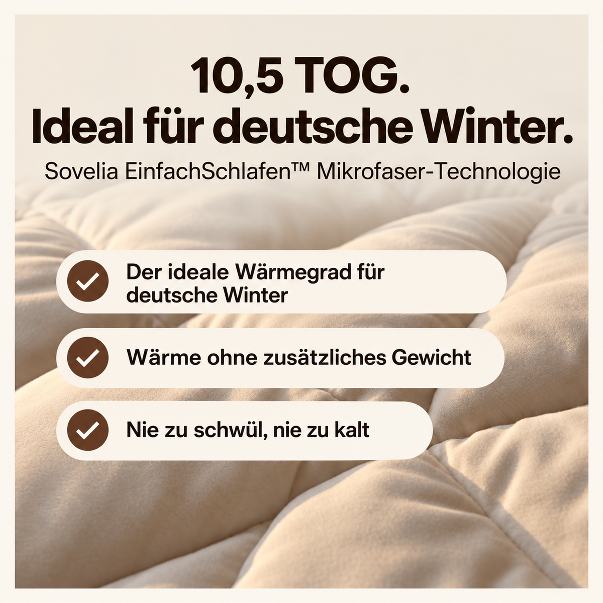Sovelia EinfachSchlafen™ Bettdecke